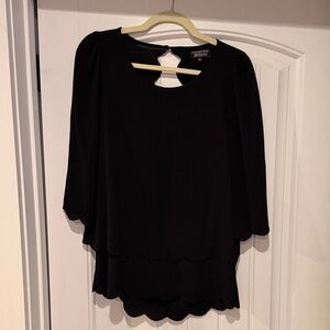 Papermoon Black Scalloped Blouse